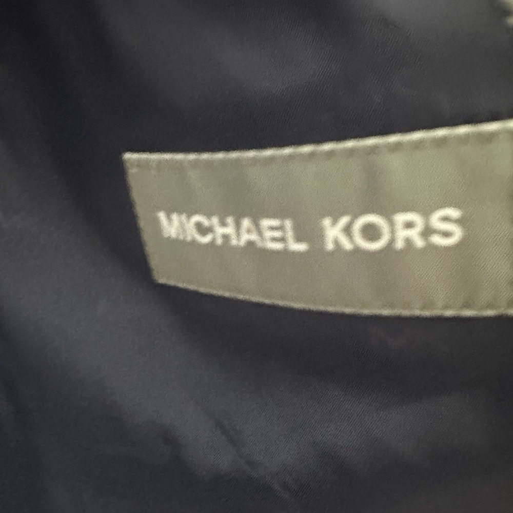 Michael Kors Men's 48R Classic-Fit Wool-Blend Stretch Solid Suit Jacket Navy - Picture 5 of 7